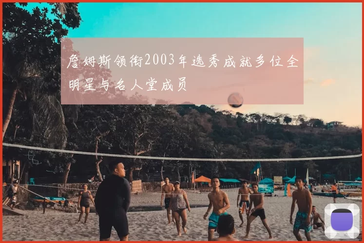 詹姆斯领衔2003年选秀成就多位全明星与名人堂成员